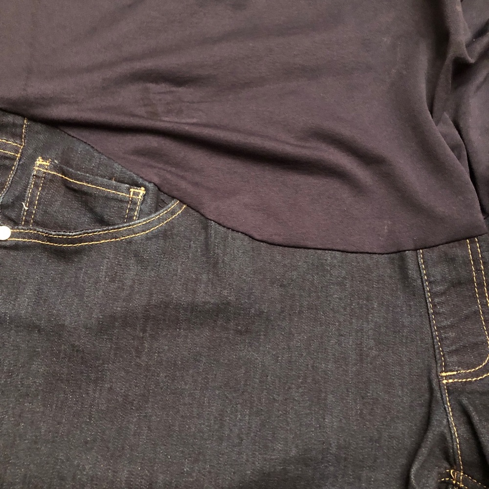 NEW Cuffed Maternity Denim stretchy shorts size 16-18 XL GREAT PRICE $AVE $$ - Picture 2 of 8